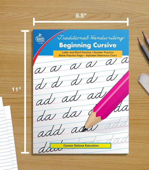 Carson Dellosa Beginning Cursive Handwriting Workbook for Kids Ages 7+, Letters, Numbers, and Sight Words Handwriting Practice, Grades 2-5 Cursive Handwriting Workbook, (Traditional Handwriting) Carson Dellosa Education 0884270715495: : Books - Image 6